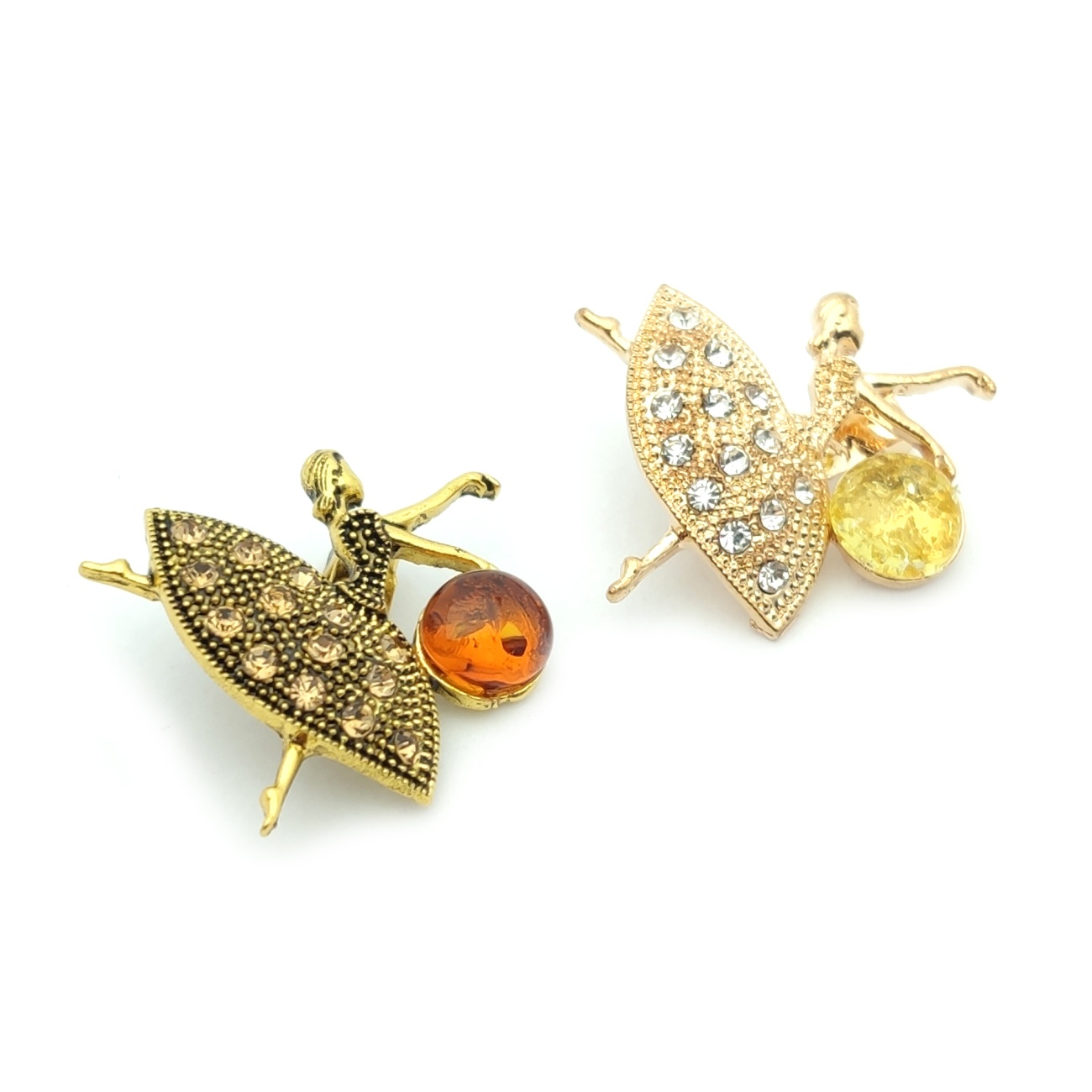 Брошь " Балерина 2" янт.